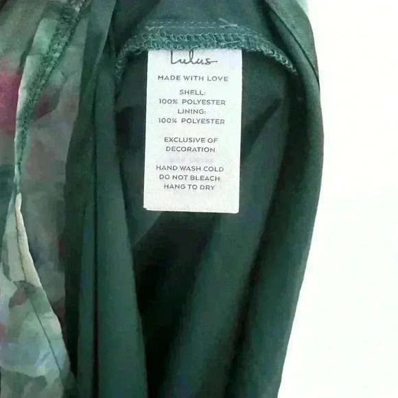 NWT Lulus Garden of Glamour Green Floral One-Shoulder Maxi Dress Cocktail Small - Picture 13 of 15